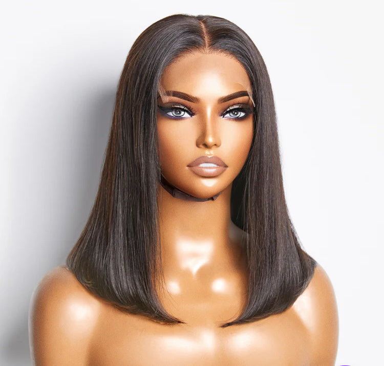 “Brandy” Glueless Lace Closure Bob Wig 150% Density Straight