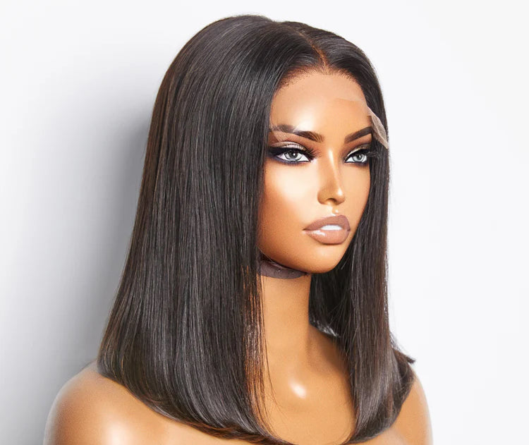 “Brandy” Glueless Lace Closure Bob Wig 150% Density Straight