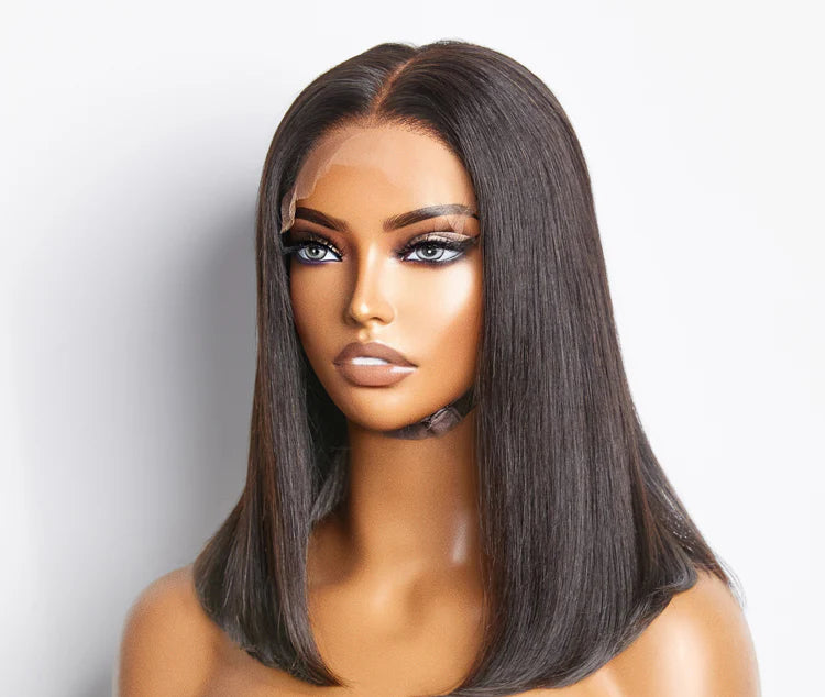 “Brandy” Glueless Lace Closure Bob Wig 150% Density Straight