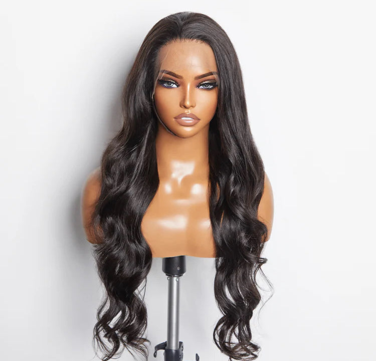 “London” 13x6 Glueless 3D Cap Pre-bleached Body Wave Transparent Lace Front Wig 150% Density