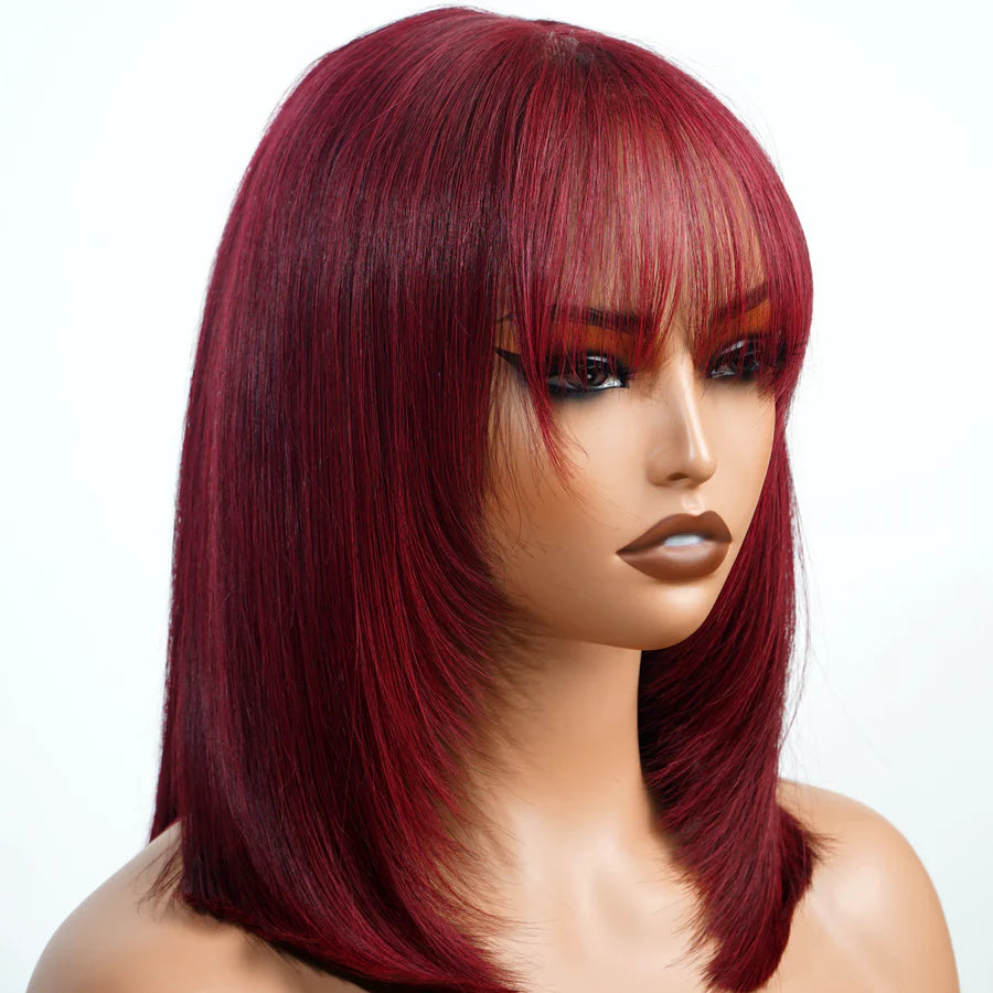 “Eve” Glueless Short Straight Bob Wig