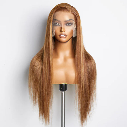 “LYRIC “ 18-24 Inch Pre-Plucked 13"x4" Lace Front Straight Wig Free Part 150% Density-100% Human Hair