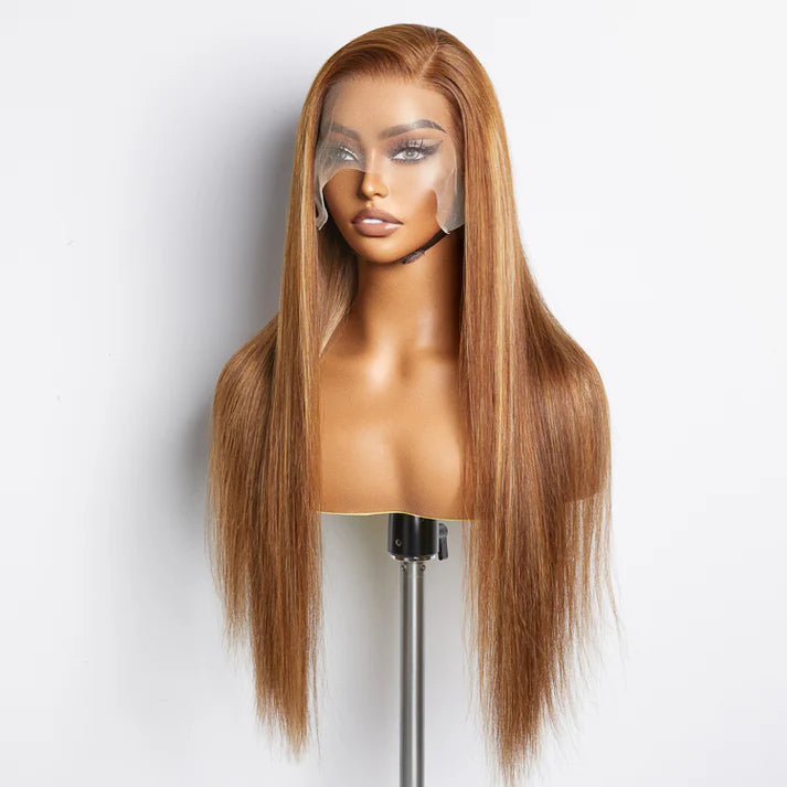 “LYRIC “ 18-24 Inch Pre-Plucked 13"x4" Lace Front Straight Wig Free Part 150% Density-100% Human Hair