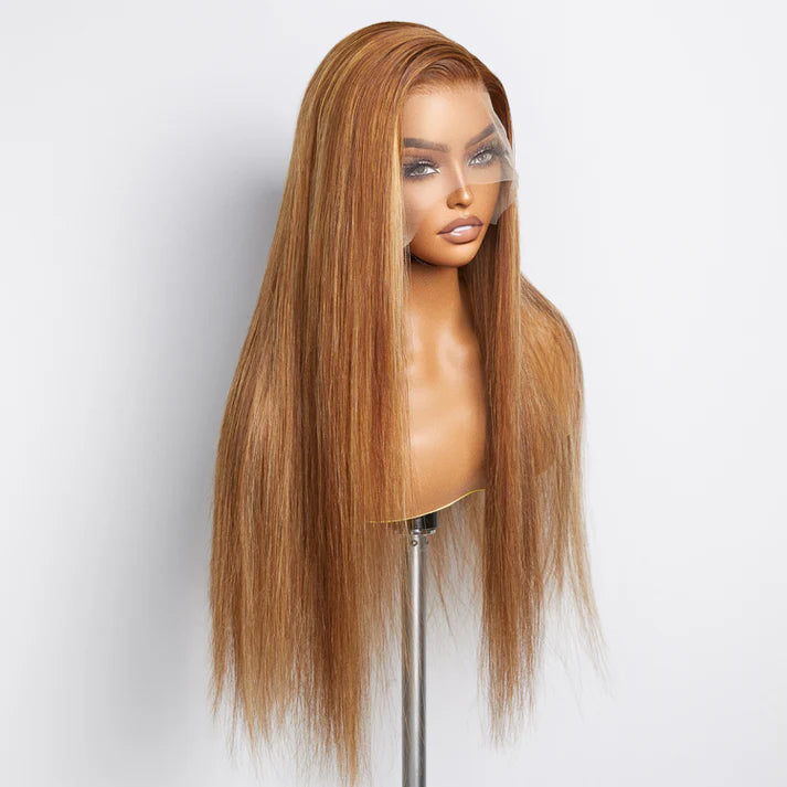 “LYRIC “ 18-24 Inch Pre-Plucked 13"x4" Lace Front Straight Wig Free Part 150% Density-100% Human Hair