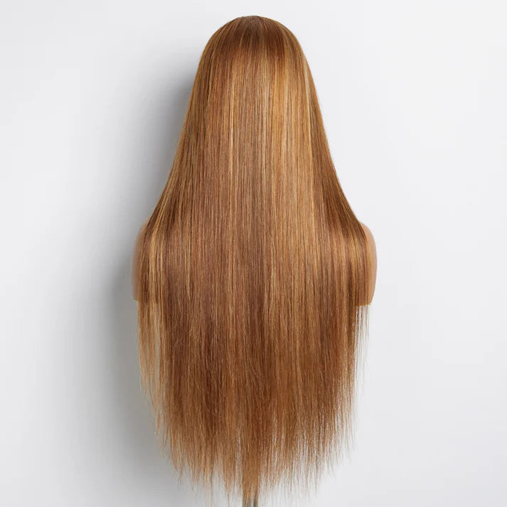 “LYRIC “ 18-24 Inch Pre-Plucked 13"x4" Lace Front Straight Wig Free Part 150% Density-100% Human Hair