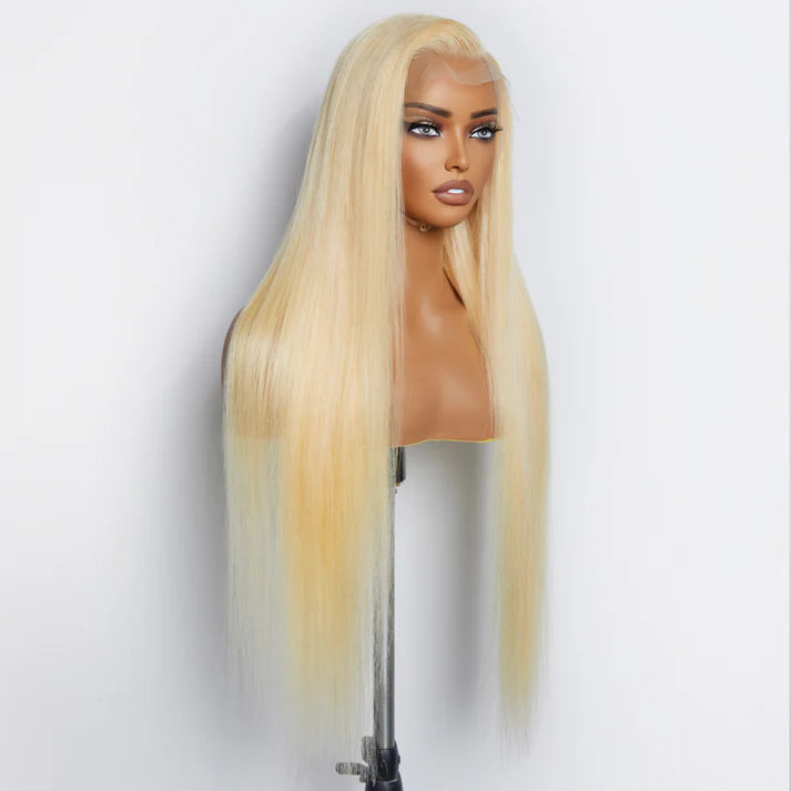 “ BECCA” 26-30 Inches Pre-Plucked 13"x4" #613 Straight Lace Frontal Wig 200% Density-100% Human Hair