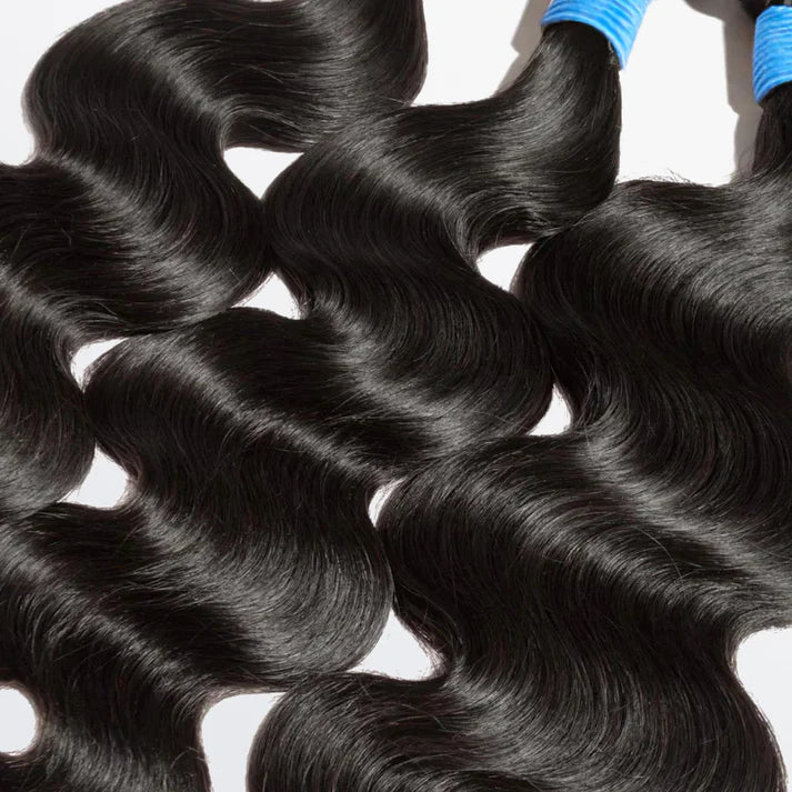 10-36 Inch Body Wavy Virgin Brazilian Hair #1B Natural Black