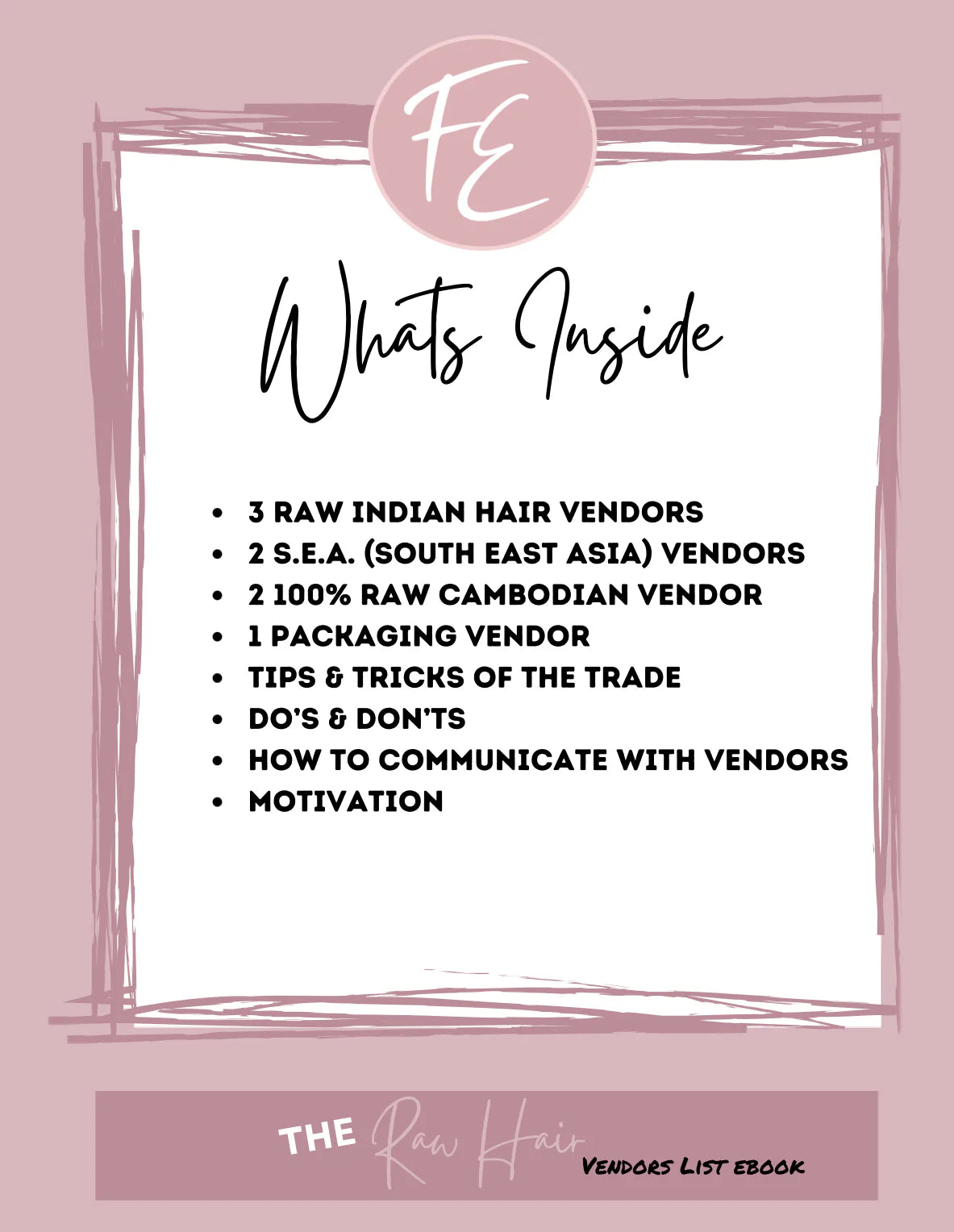 The Raw Hair Vendors List Ebook